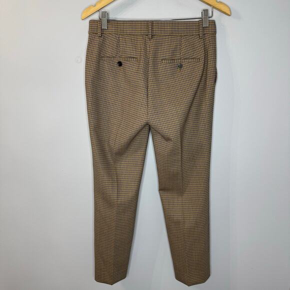 Theory Treeca 2 Portland Check Chino Wool-blend Stretch Pants Multi Sz 4 New - Picture 9 of 16